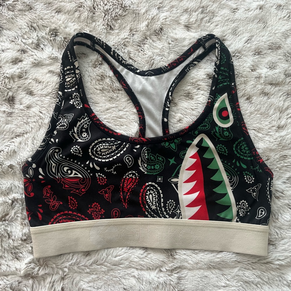 Ethika Black and Red Sports Bra